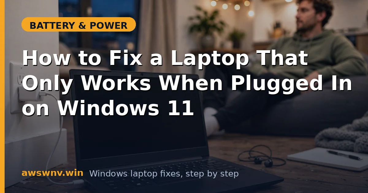 How to Fix a Laptop That Only Works When Plugged In on Windows 11