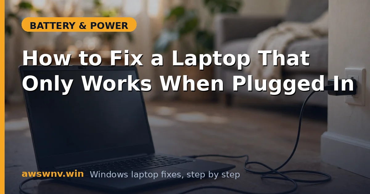 How to Fix a Laptop That Only Works When Plugged In