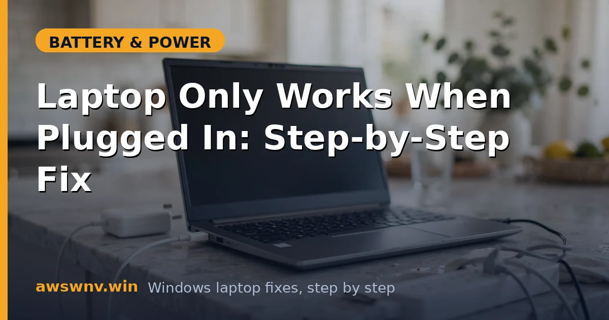 Laptop Only Works When Plugged In: Step-by-Step Fix