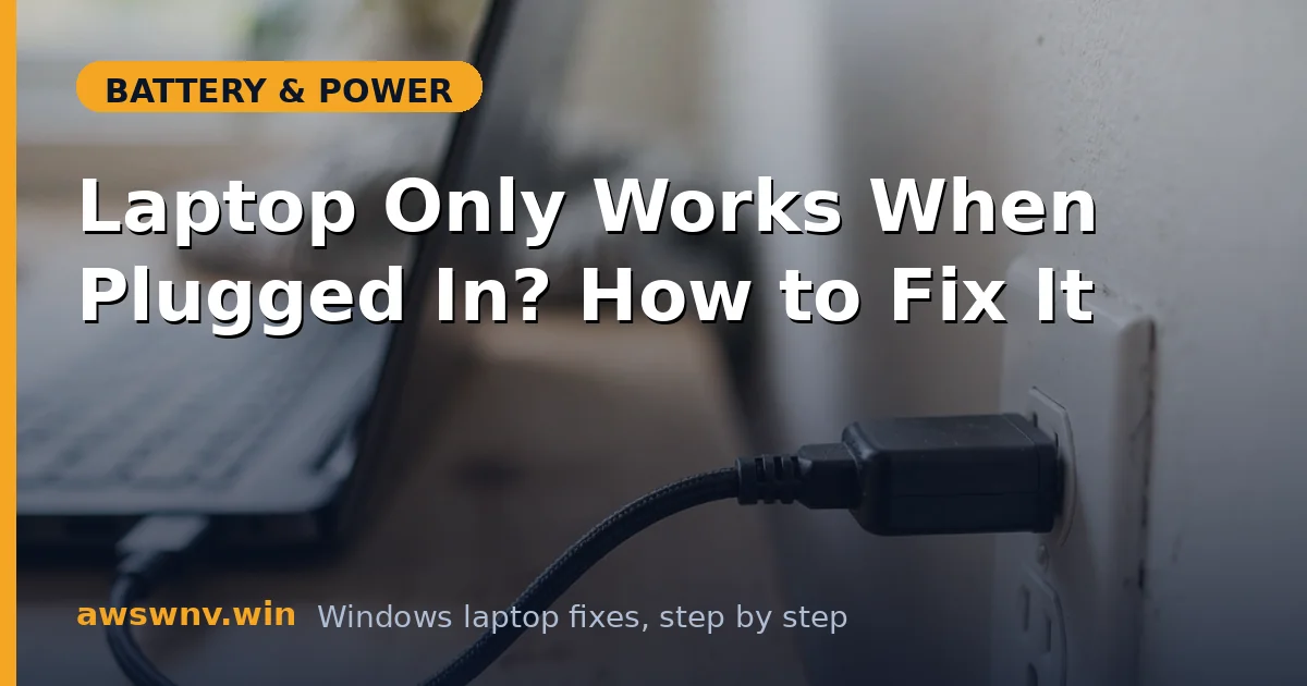 Laptop Only Works When Plugged In? How to Fix It
