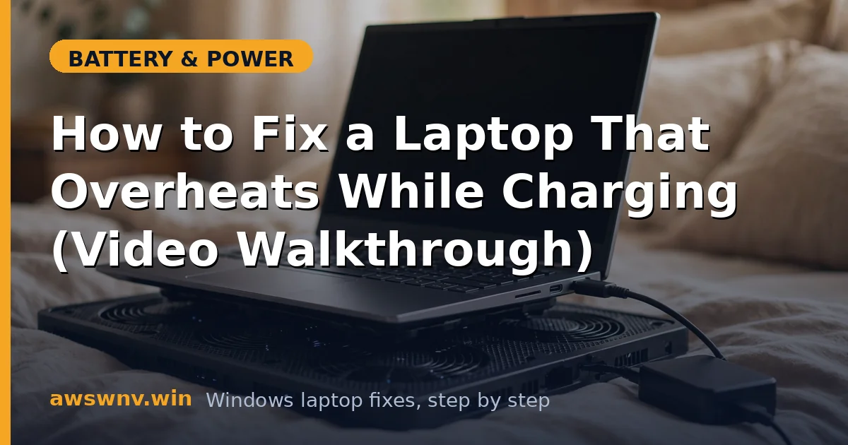 How to Fix a Laptop That Overheats While Charging (Video Walkthrough)