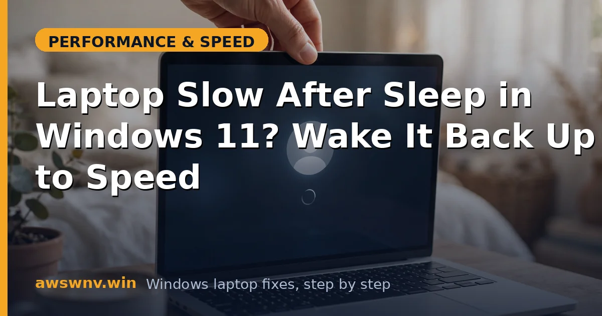 Laptop Slow After Sleep in Windows 11? Wake It Back Up to Speed