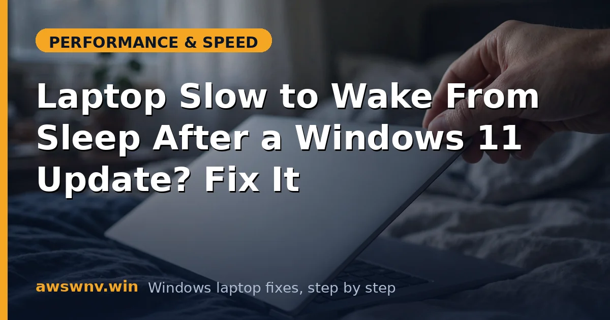 Laptop Slow to Wake From Sleep After a Windows 11 Update? Fix It