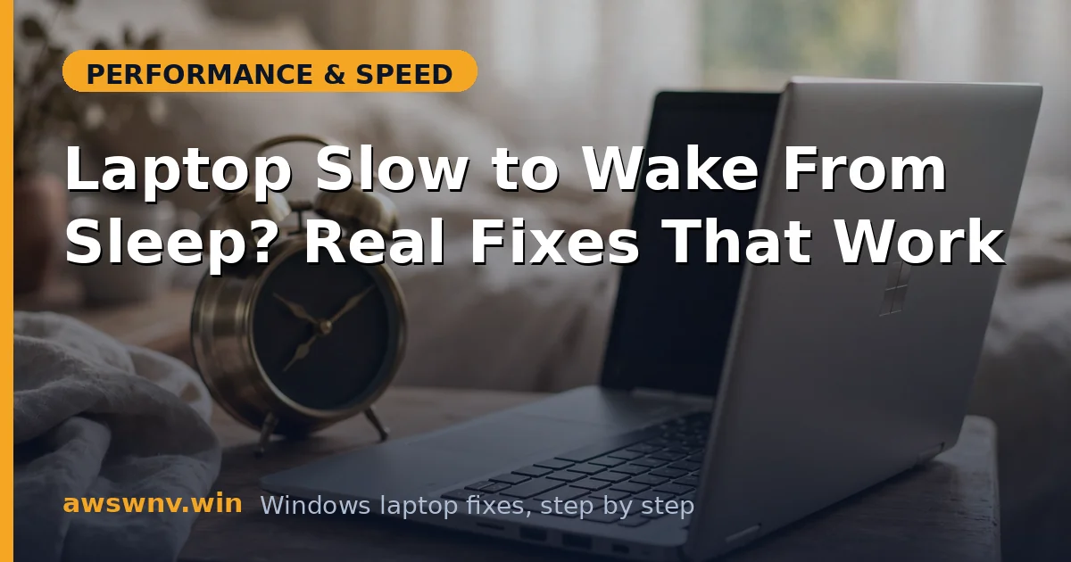 Laptop Slow to Wake From Sleep? Real Fixes That Work