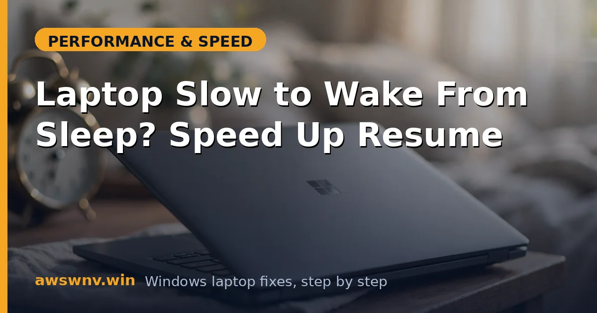 Laptop Slow to Wake From Sleep? Speed Up Resume