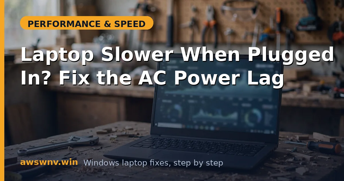 Laptop Slower When Plugged In? Fix the AC Power Lag