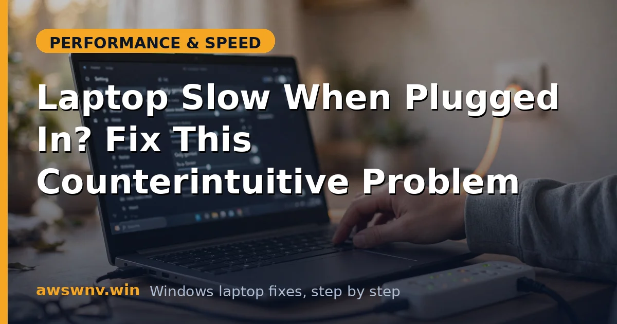 Laptop Slow When Plugged In? Fix This Counterintuitive Problem