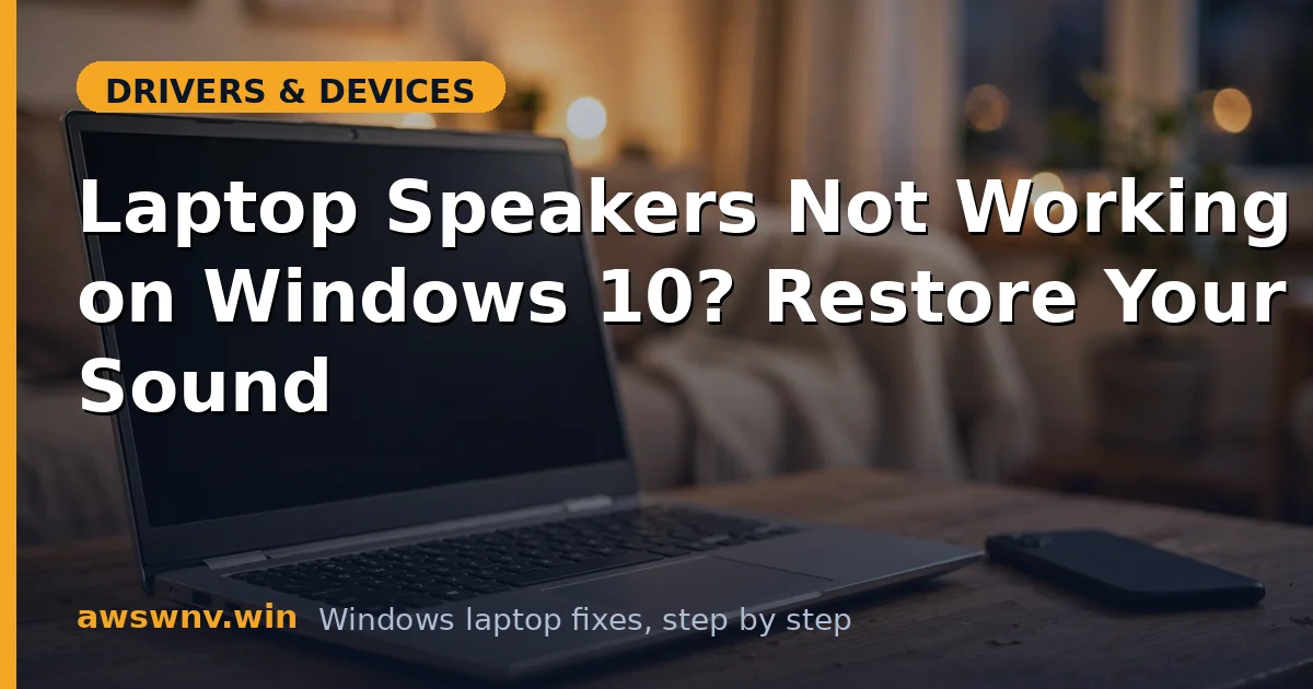 Laptop Speakers Not Working on Windows 10? Restore Your Sound