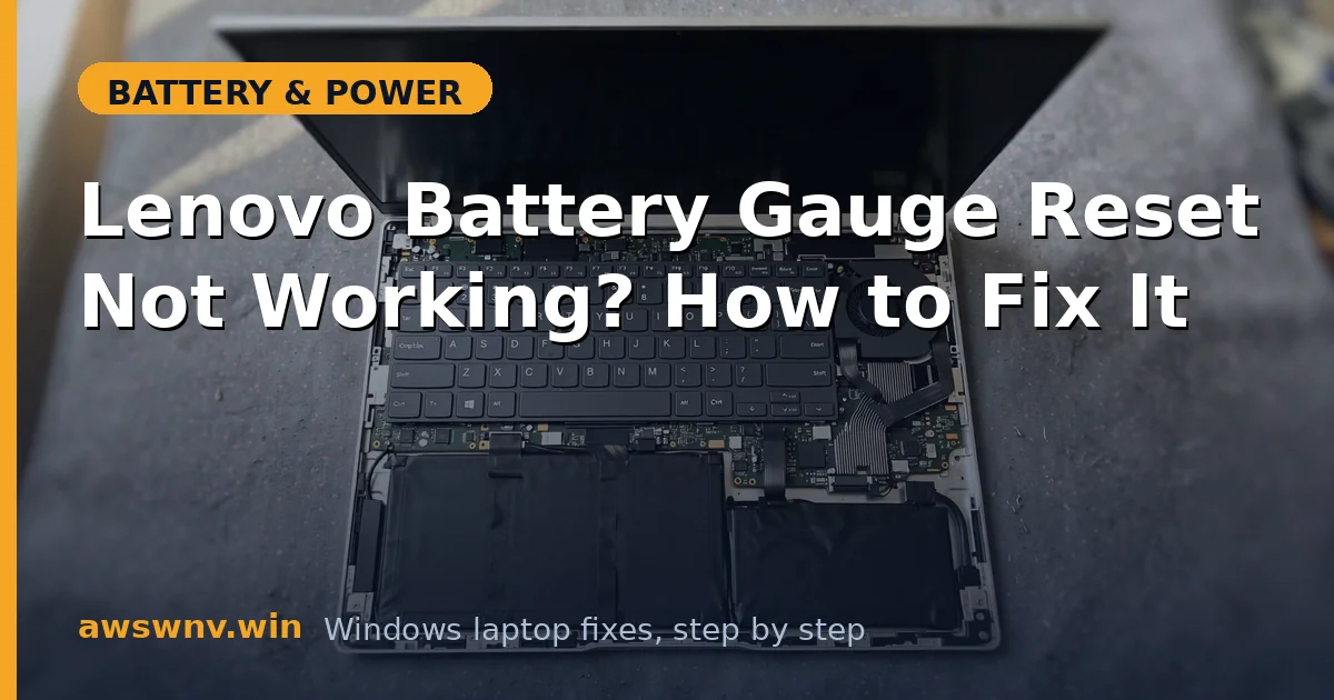Lenovo Battery Gauge Reset Not Working? How to Fix It