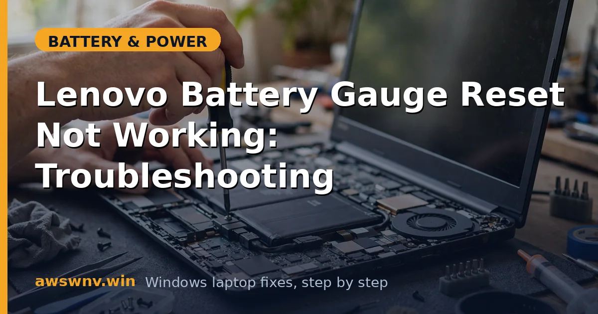 Lenovo Battery Gauge Reset Not Working: Troubleshooting