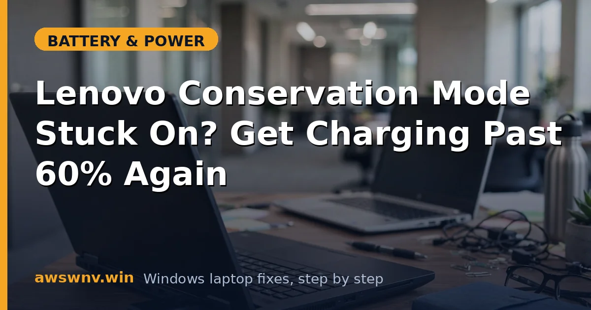 Lenovo Conservation Mode Stuck On? Get Charging Past 60% Again