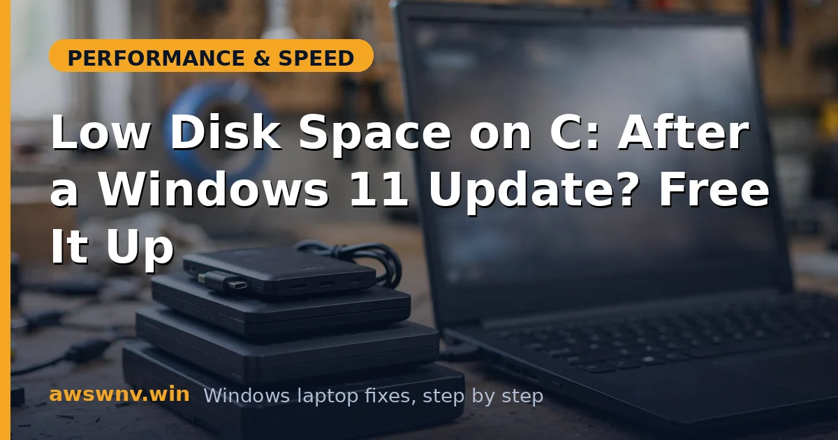 Low Disk Space on C: After a Windows 11 Update? Free It Up