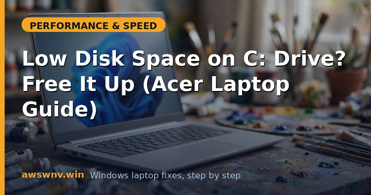 Low Disk Space on C: Drive? Free It Up (Acer Laptop Guide)
