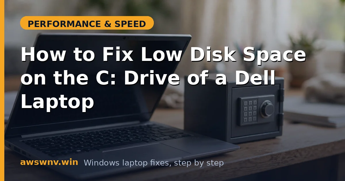 How to Fix Low Disk Space on the C: Drive of a Dell Laptop