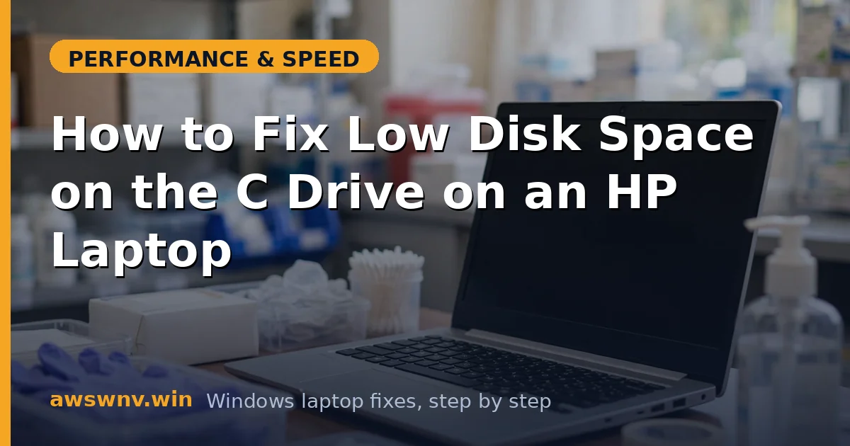 How to Fix Low Disk Space on the C Drive on an HP Laptop