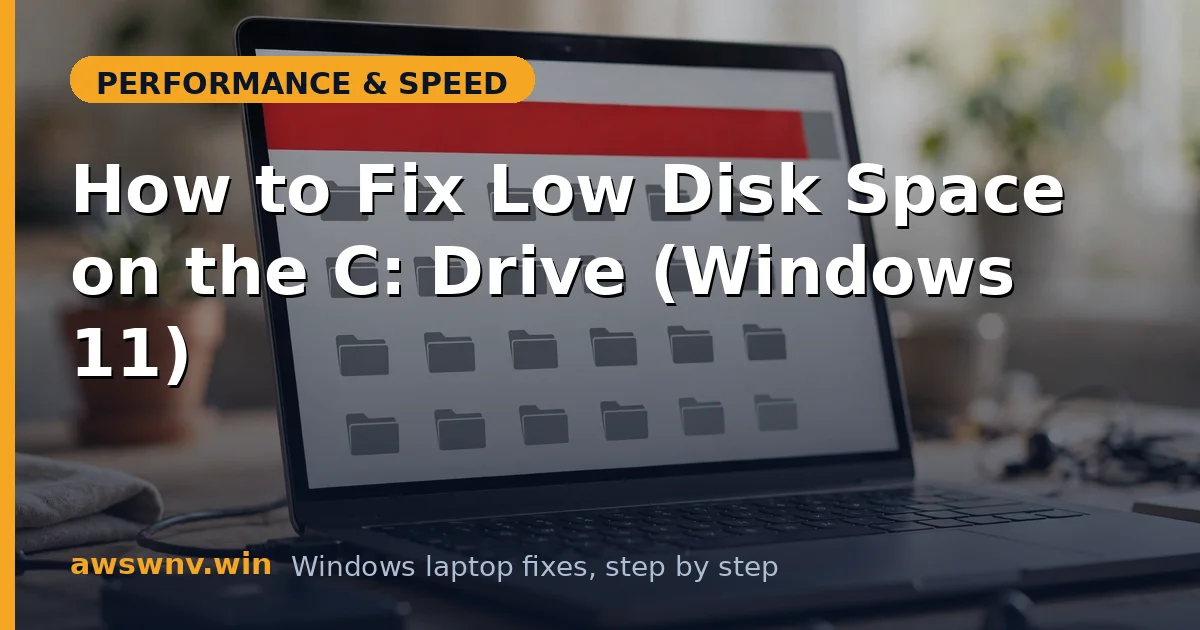 How to Fix Low Disk Space on the C: Drive (Windows 11)