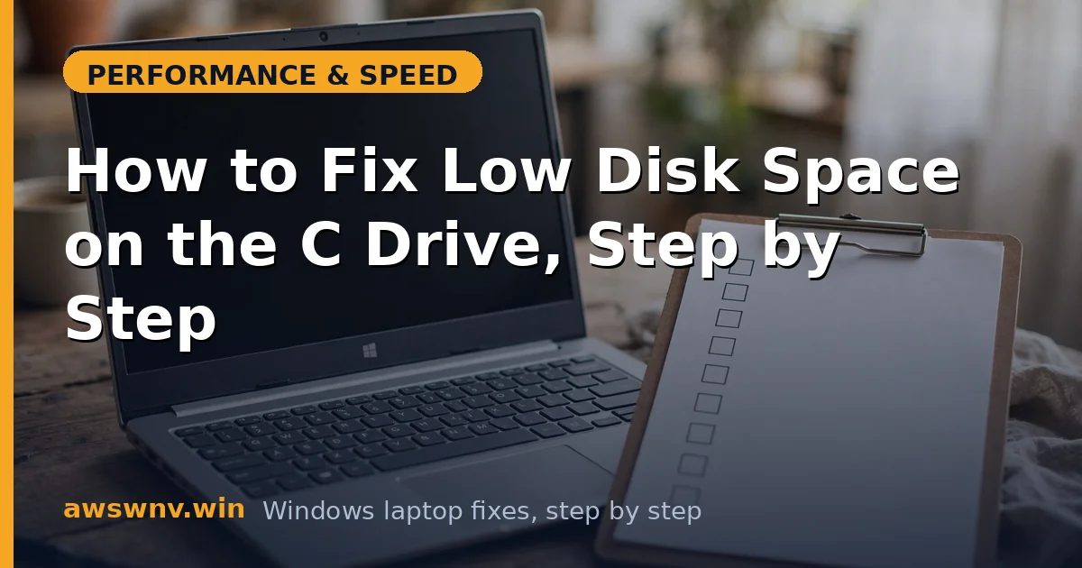 How to Fix Low Disk Space on the C Drive, Step by Step