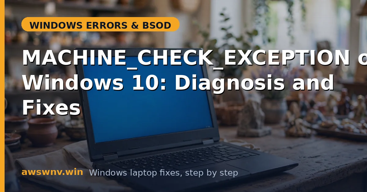 MACHINE_CHECK_EXCEPTION on Windows 10: Diagnosis and Fixes