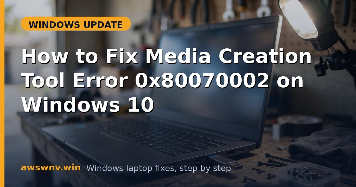 How to Fix Media Creation Tool Error 0x80070002 on Windows 10