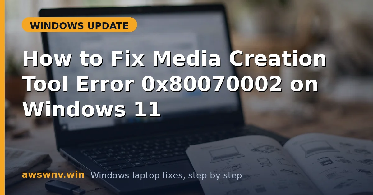 How to Fix Media Creation Tool Error 0x80070002 on Windows 11