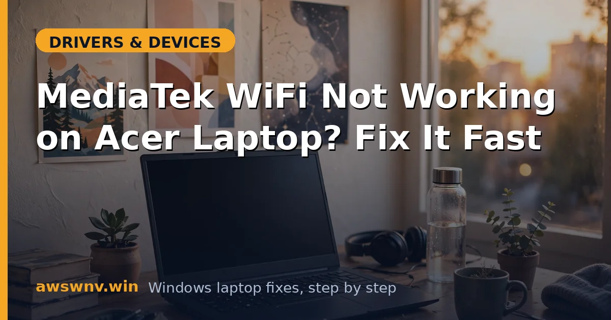 MediaTek WiFi Not Working on Acer Laptop? Fix It Fast