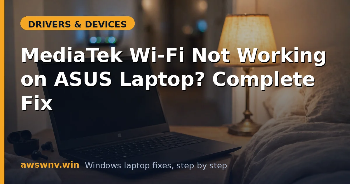 MediaTek Wi-Fi Not Working on ASUS Laptop? Complete Fix