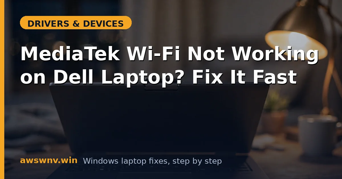 MediaTek Wi-Fi Not Working on Dell Laptop? Fix It Fast