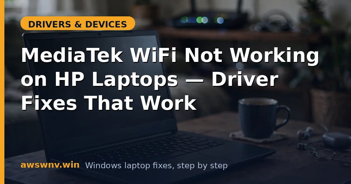 MediaTek WiFi Not Working on HP Laptops — Driver Fixes That Work