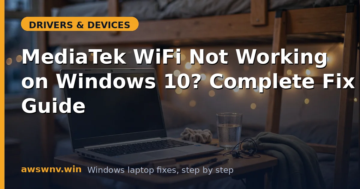 MediaTek WiFi Not Working on Windows 10? Complete Fix Guide