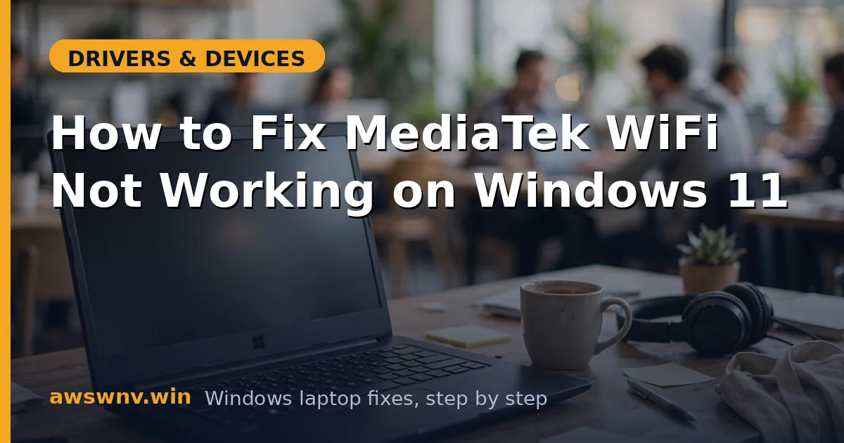 How to Fix MediaTek WiFi Not Working on Windows 11