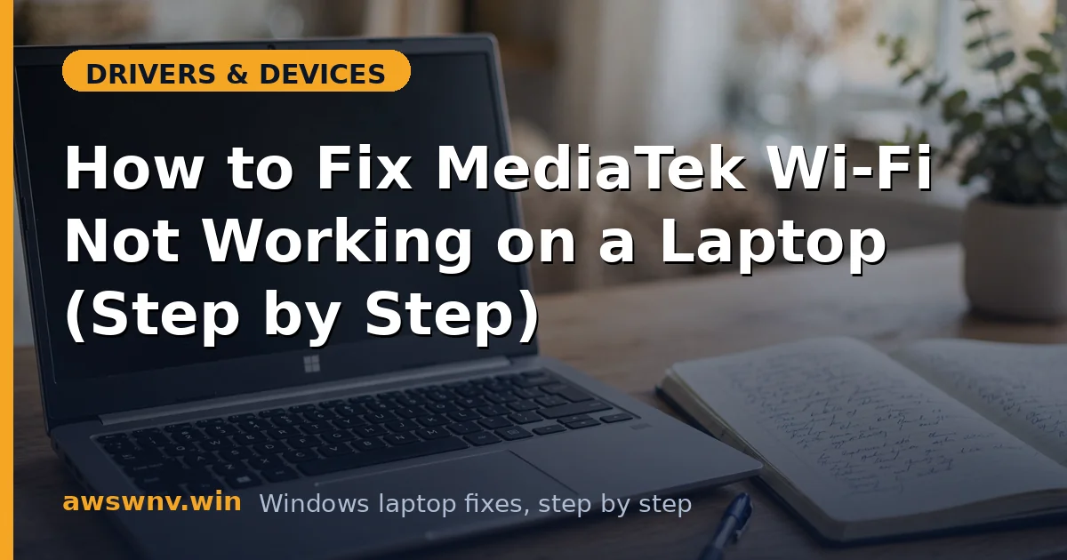 How to Fix MediaTek Wi-Fi Not Working on a Laptop (Step by Step)