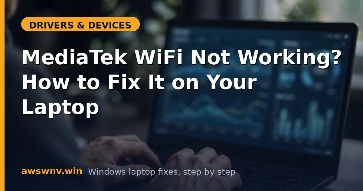 MediaTek WiFi Not Working? How to Fix It on Your Laptop