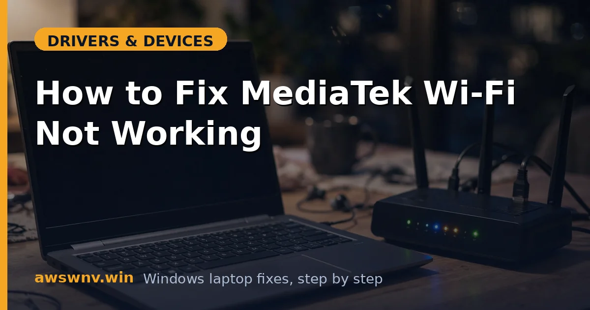 How to Fix MediaTek Wi-Fi Not Working