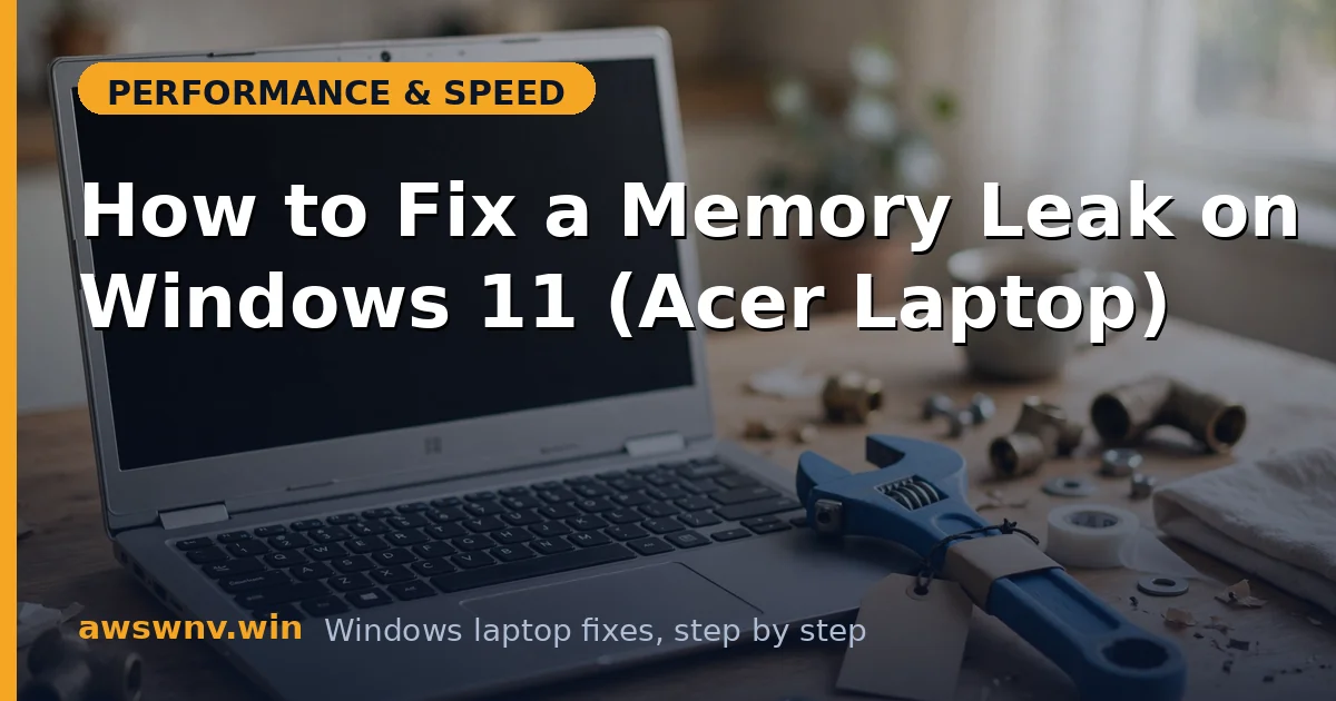How to Fix a Memory Leak on Windows 11 (Acer Laptop)