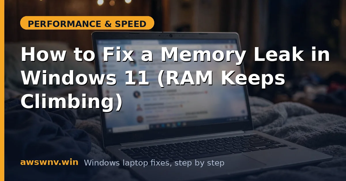 How to Fix a Memory Leak in Windows 11 (RAM Keeps Climbing)