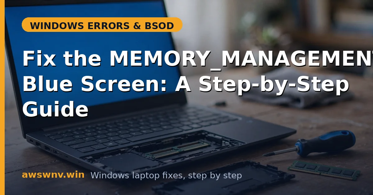 Fix the MEMORY_MANAGEMENT Blue Screen: A Step-by-Step Guide