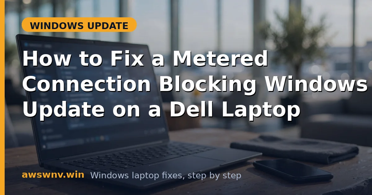How to Fix a Metered Connection Blocking Windows Update on a Dell Laptop