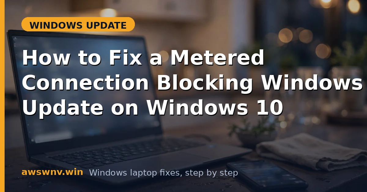 How to Fix a Metered Connection Blocking Windows Update on Windows 10