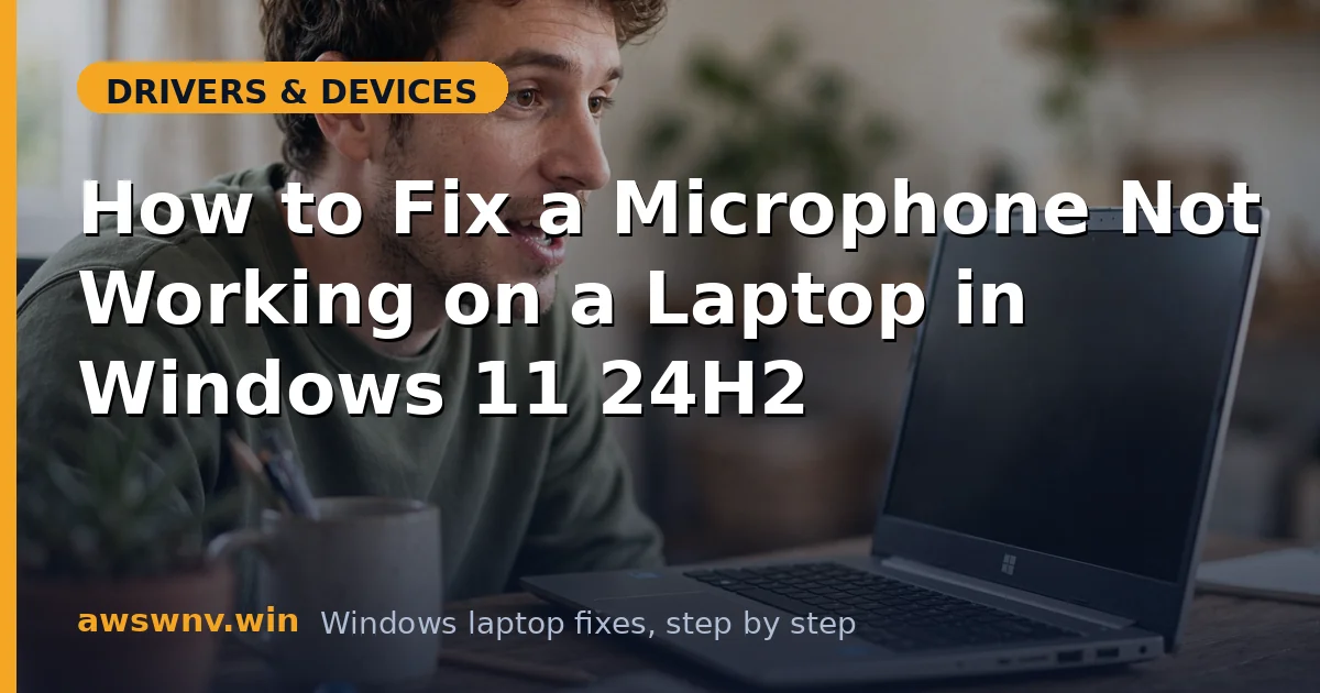 How to Fix a Microphone Not Working on a Laptop in Windows 11 24H2