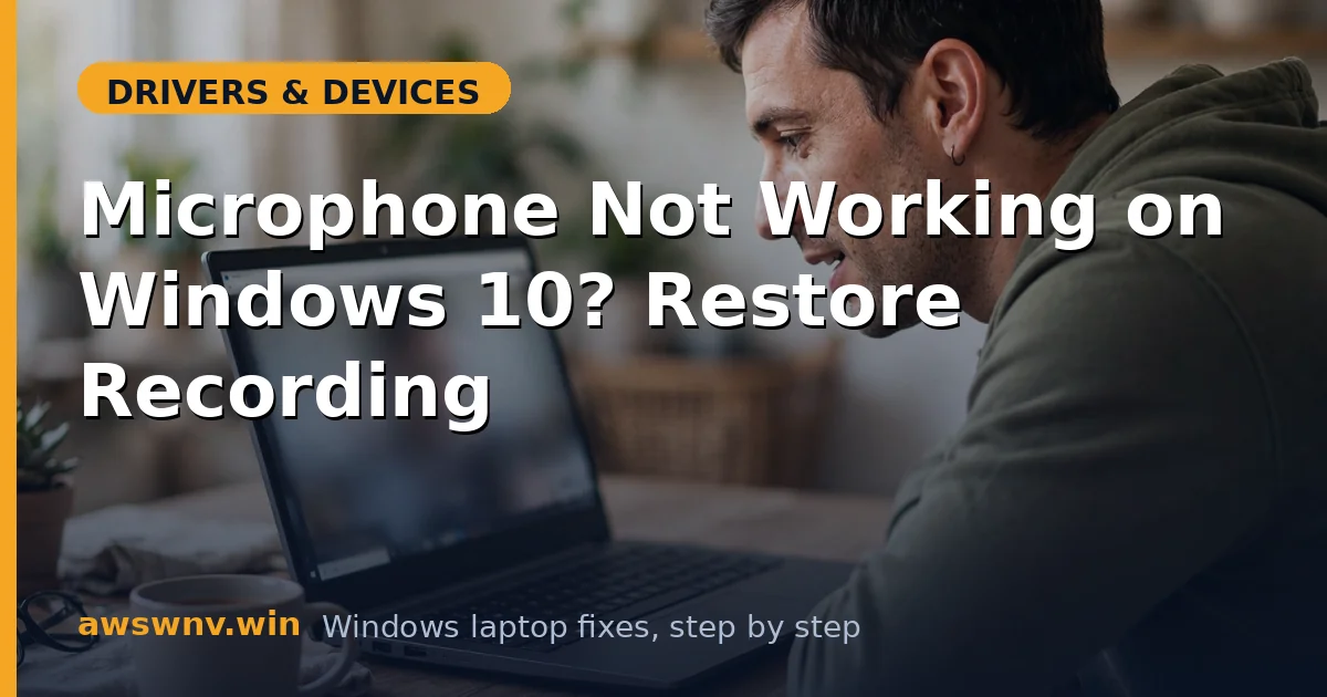 Microphone Not Working on Windows 10? Restore Recording