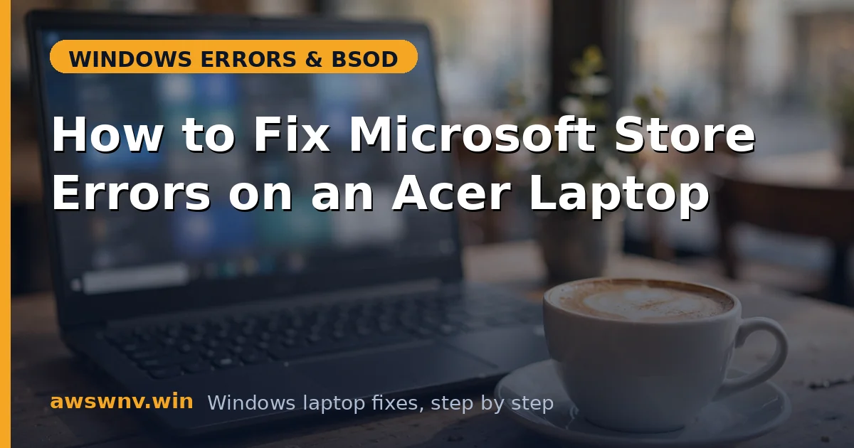 How to Fix Microsoft Store Errors on an Acer Laptop