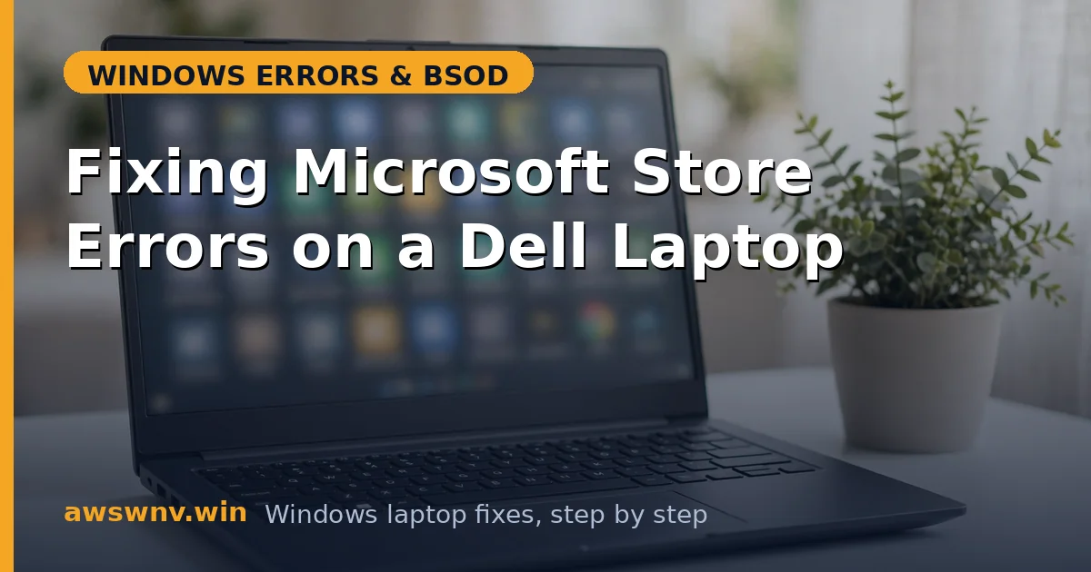 Fixing Microsoft Store Errors on a Dell Laptop