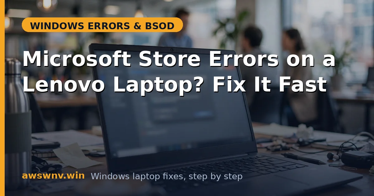 Microsoft Store Errors on a Lenovo Laptop? Fix It Fast