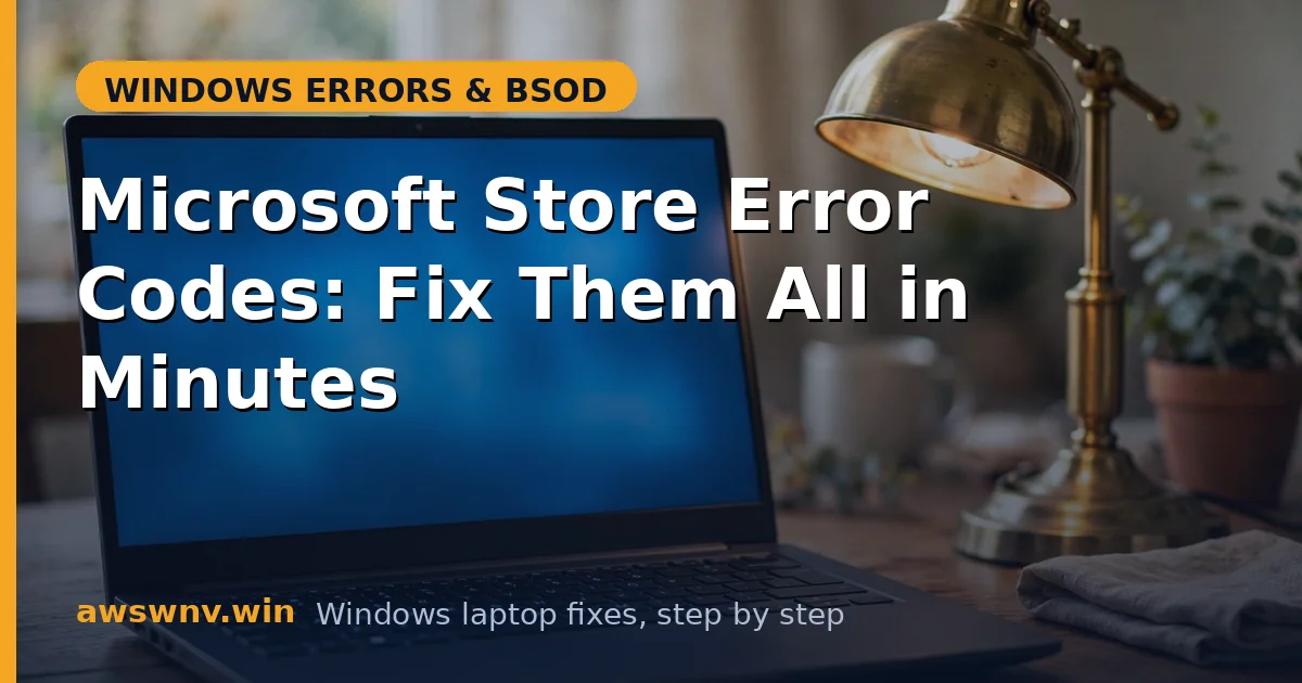 Microsoft Store Error Codes: Fix Them All in Minutes