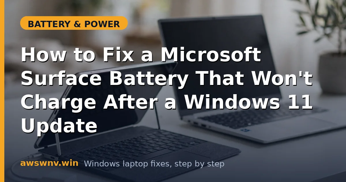 How to Fix a Microsoft Surface Battery That Won't Charge After a Windows 11 Update