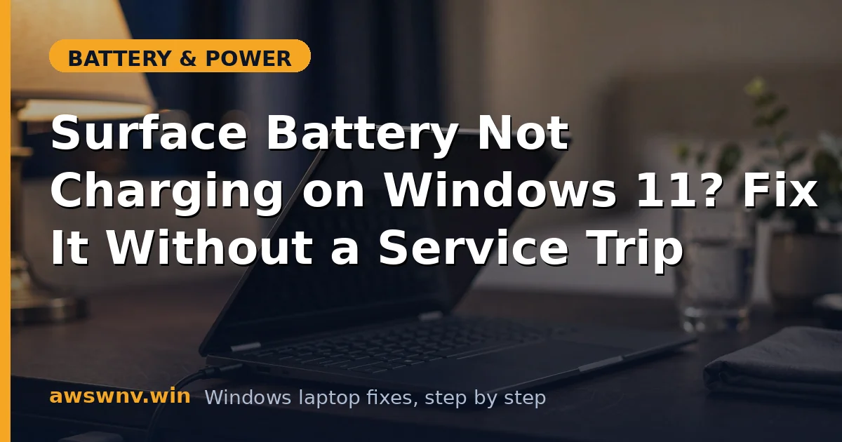 Surface Battery Not Charging on Windows 11? Fix It Without a Service Trip