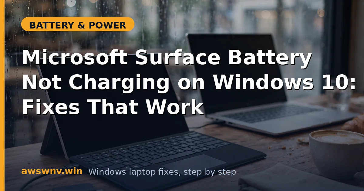 Microsoft Surface Battery Not Charging on Windows 10: Fixes That Work
