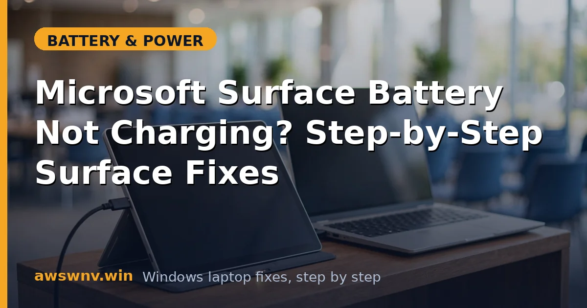 Microsoft Surface Battery Not Charging? Step-by-Step Surface Fixes