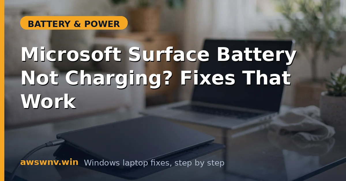 Microsoft Surface Battery Not Charging? Fixes That Work
