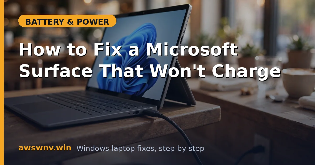 How to Fix a Microsoft Surface That Won't Charge